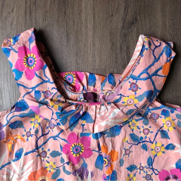 J. Crew x Liberty of London Tank Top Size XS Pink Floral Colorful Garden Fairy - Picture 2 of 6
